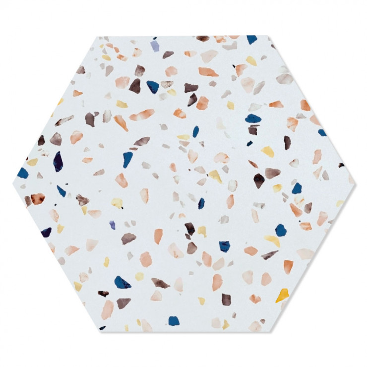 Hexagon Klinker Frammenti Flerfärgad Matt 26x29 cm-0